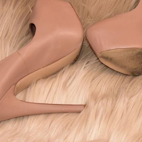 Steve Madden Dejavu Blush Leather Platform Pumps 9 - Picture 7 of 8